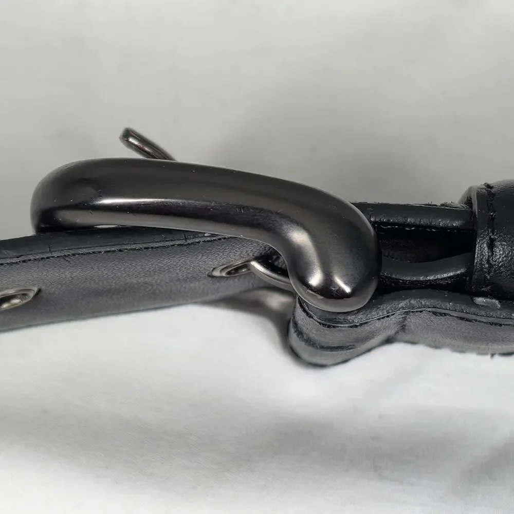 BOTTEGA VENETA INTRECCIATO LEATHER BELT – 100 CM / 40 IN – BLACK – MADE IN ITALY